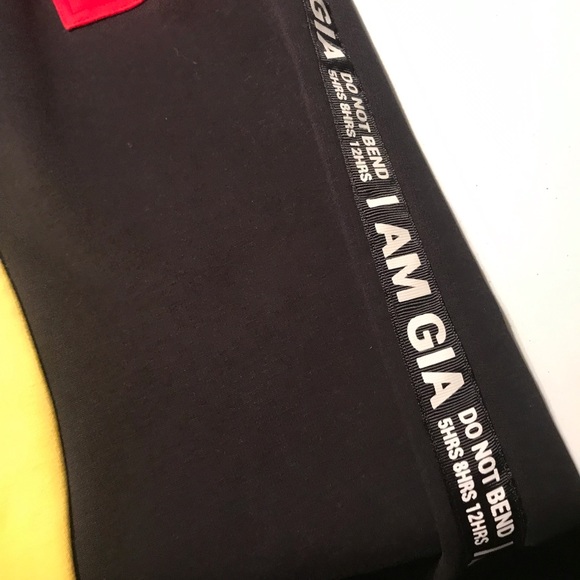 I.AM.GIA Celeb Blogger Fave Blaster Jogger Pants in Black Red Yellow Size Small - Picture 5 of 11